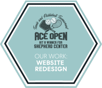 Ace Open Logo with text about how 1609 Marketing redesigned their website