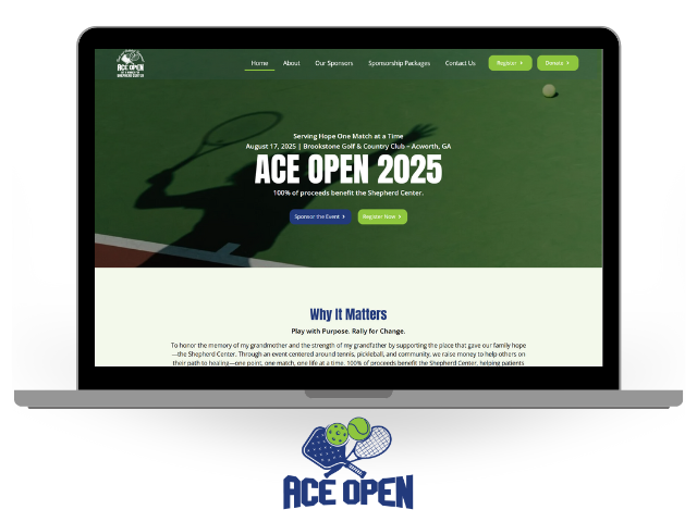 Ace Open, a non-profit organization out of Atlanta, Georgia, selected 1609 Marketing to update their new website.