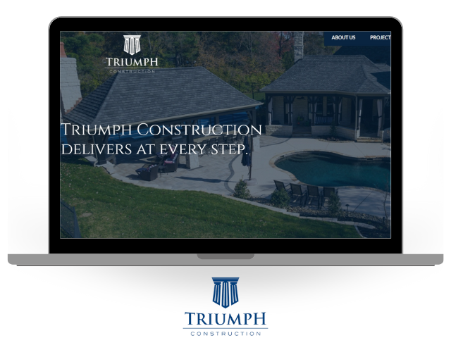Triumph Construction, a General Construction Contractor and Home Remodeler in St. Louis, awarded their website design and development work to 1609 Marketing.